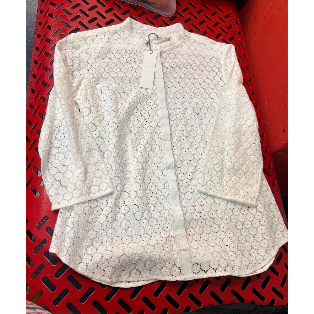 Elaine Kim button down lace shirt